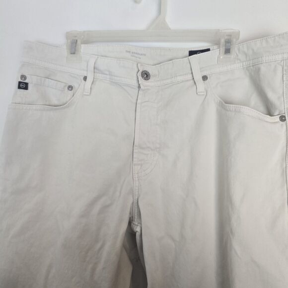 AG Adriano Goldschmied The Graduate Pants 36X30 (TAG 36X34) Off White Tailored - Picture 2 of 10